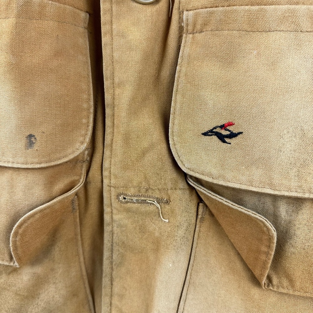 vintage 1950s duck hunting RED HEAD brown L-xl cotton 44 sportsman BONE DRY - Picture 2 of 14